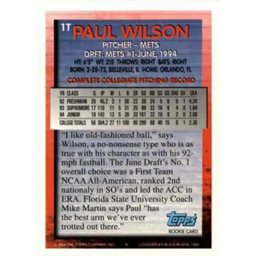 1994 Topps Traded Paul Wilson DPK 1T New York Mets